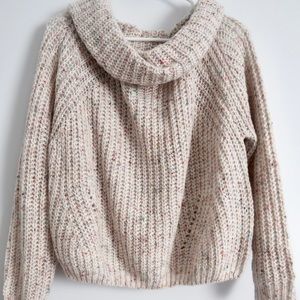 Moon & Madison Confetti Cowl Neck Sweater